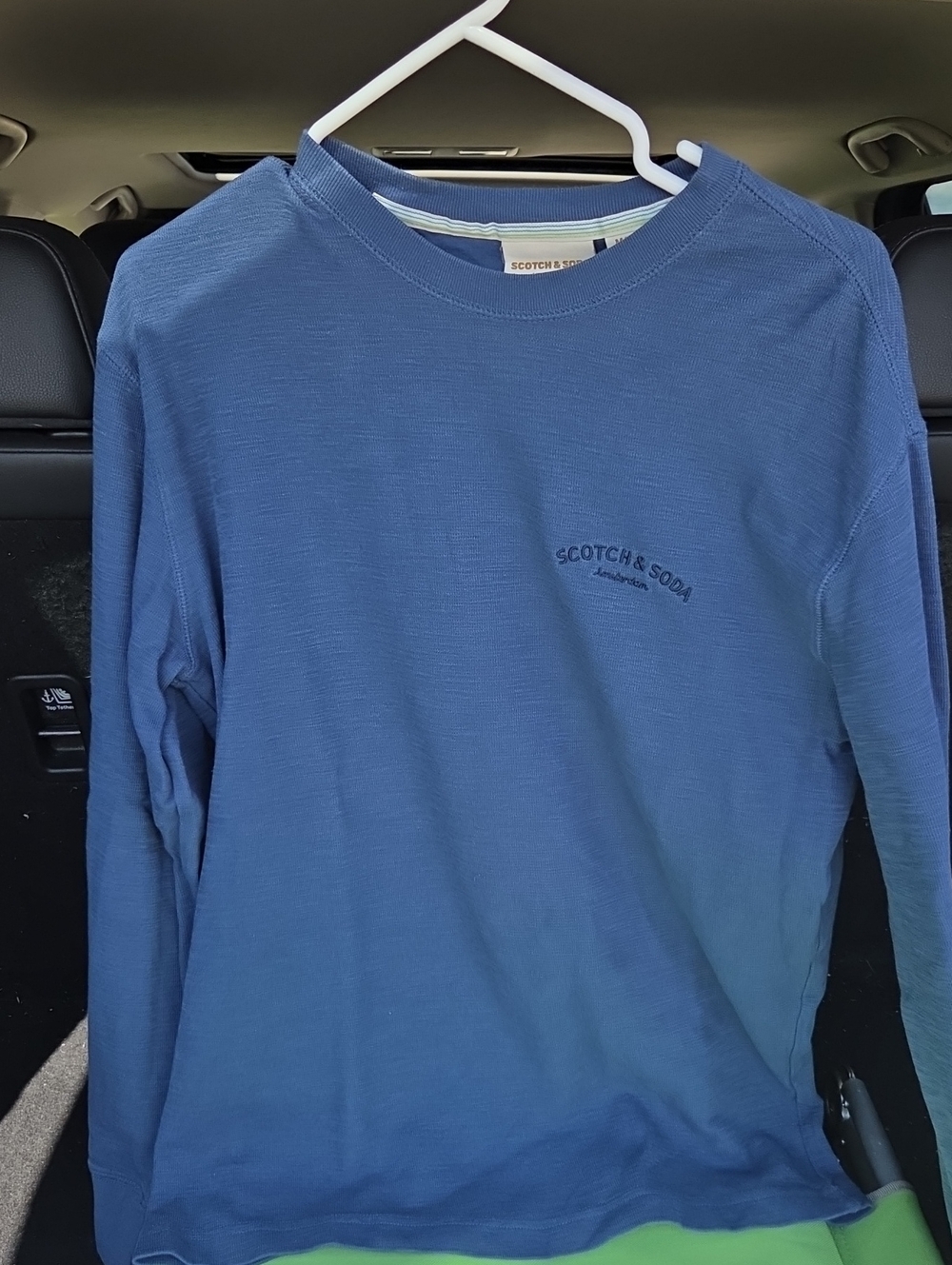Scotch & Soda Olive-Green Ribbed Crewneck Tee